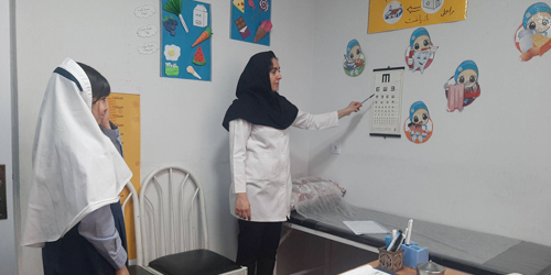 بینایی سنجی دانش اموزان در مدرسه